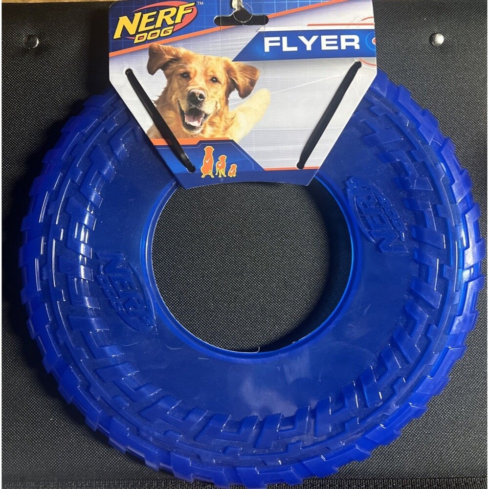 Nerf Flyer Dog Toy Flying Disc Lightweight Durable 10” NEW